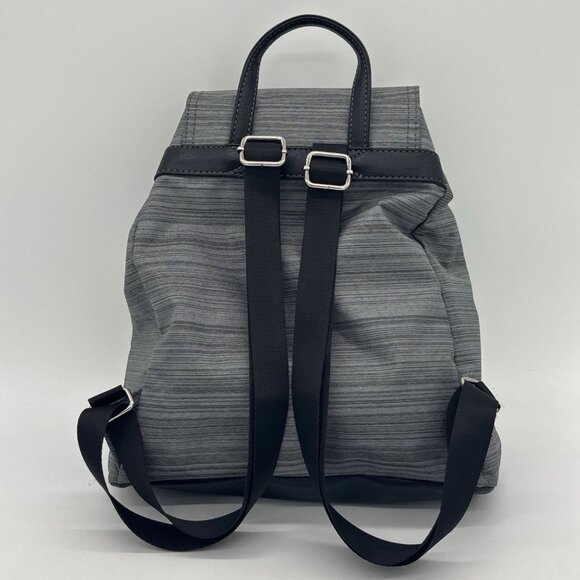 Roots 73 Ladies Gray Mini Backpack Bag Style R4820N Black Shoulder Straps - Picture 2 of 16